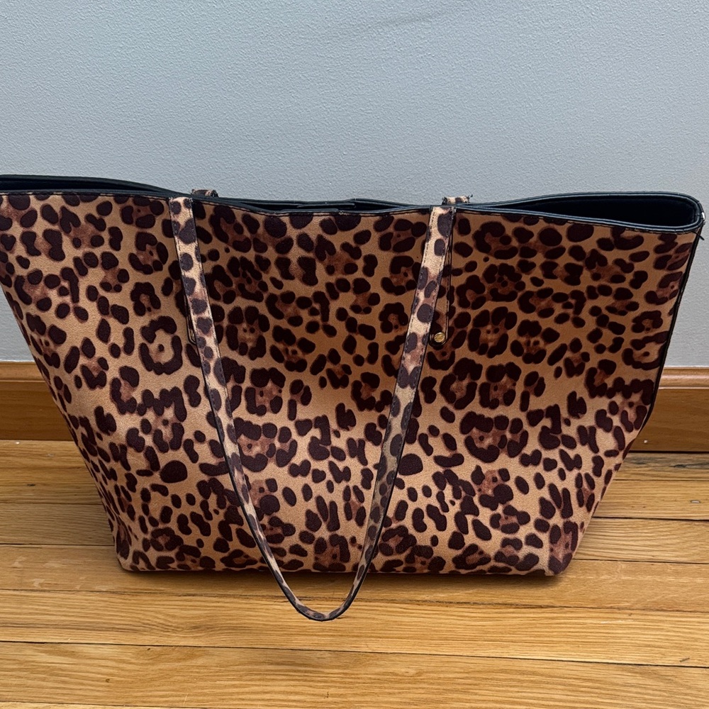 INC International Concepts Leopard-Print Tote in Brown and Black